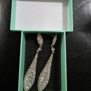 Sparkling Silver Drop Earrings